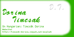 dorina timcsak business card