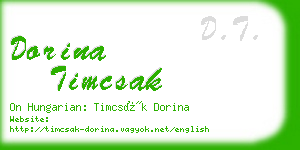 dorina timcsak business card